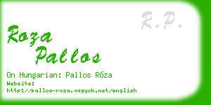 roza pallos business card